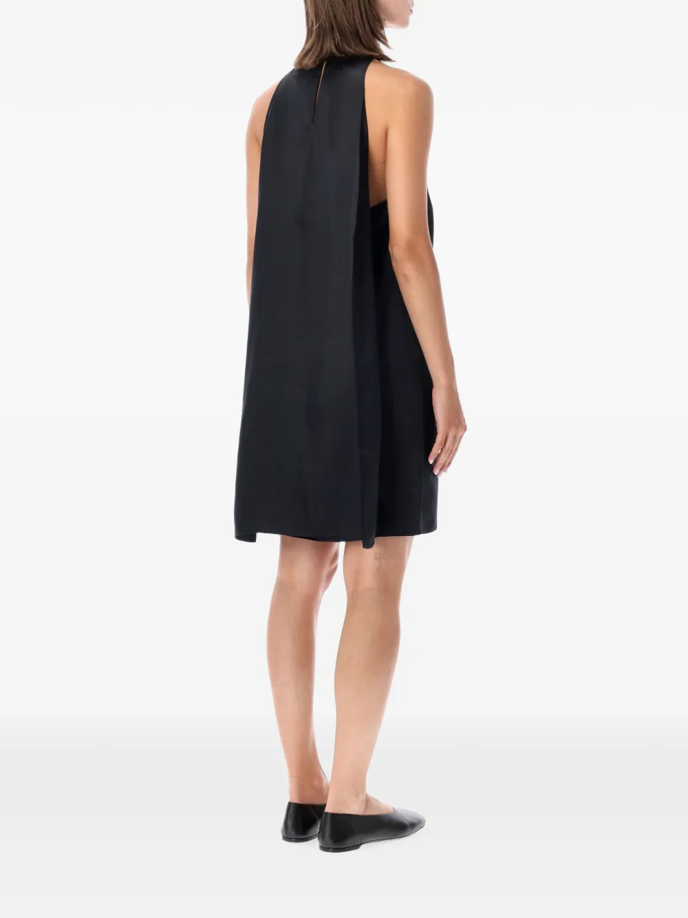 LouLou de Saison Bruna halter-neck mini dress Zwart