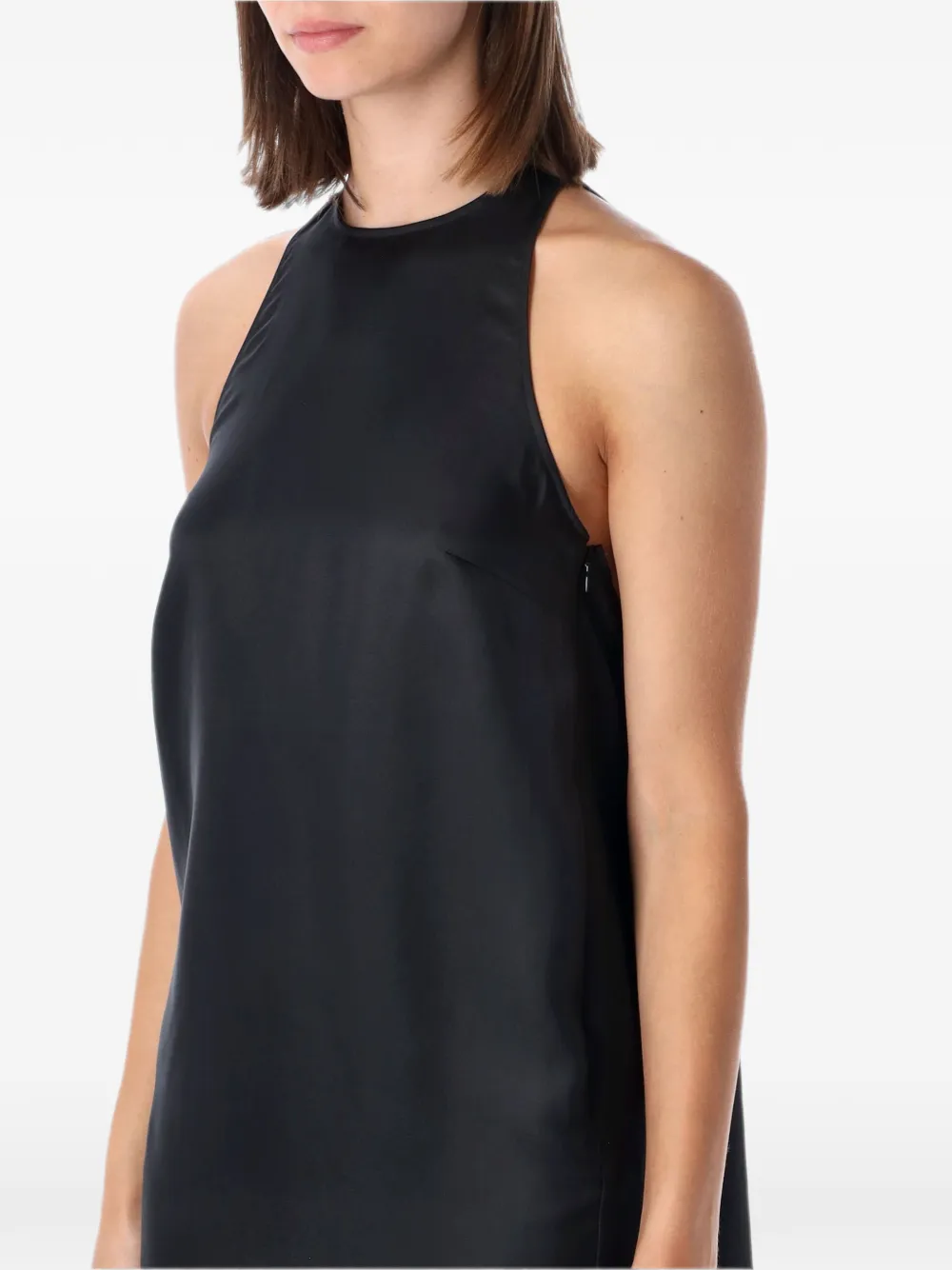 LouLou de Saison Bruna halter-neck mini dress Zwart