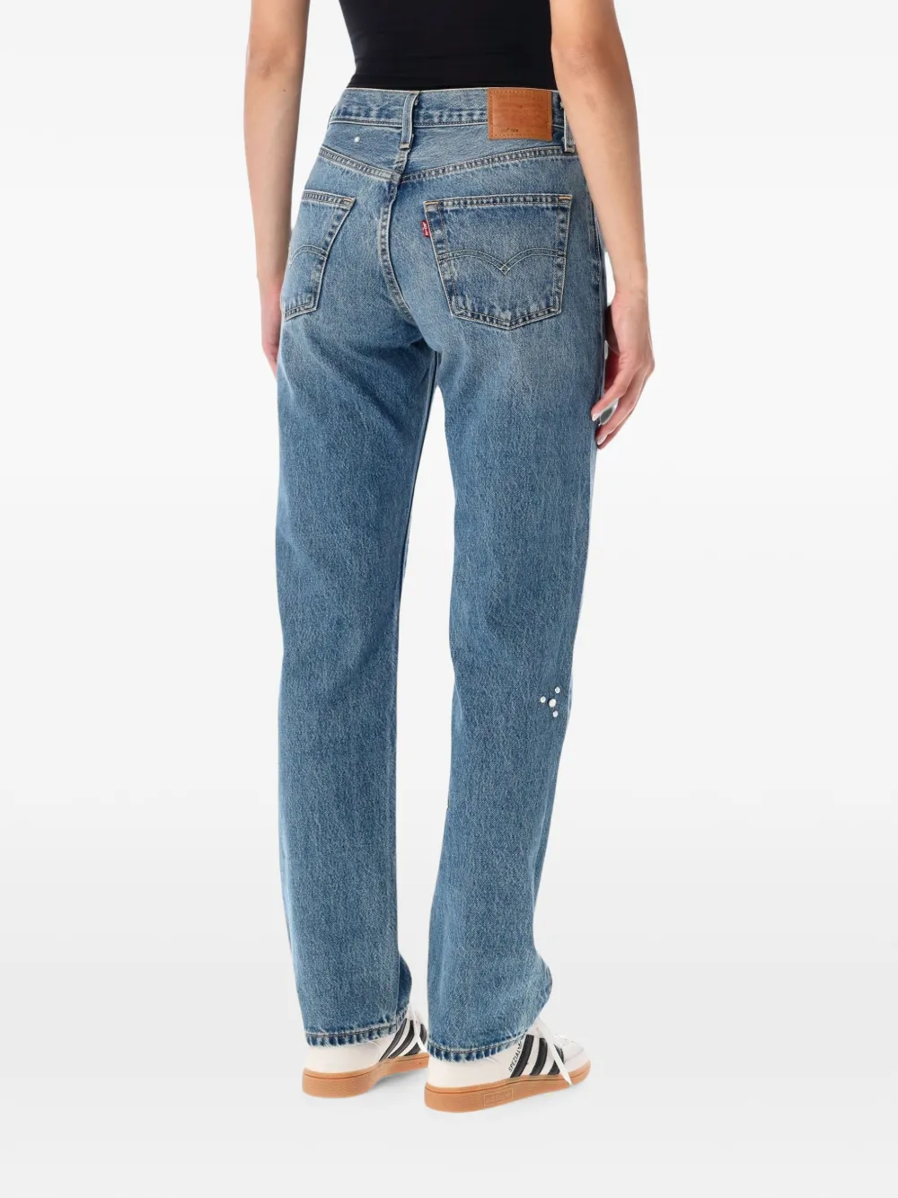 Levi's Jeans verfraaid met studs Blauw