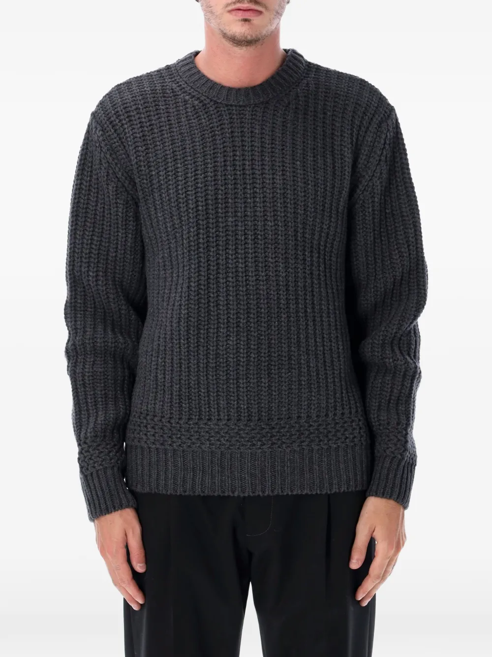 A.P.C. ribbed-knit crew-neck sweater - Grau