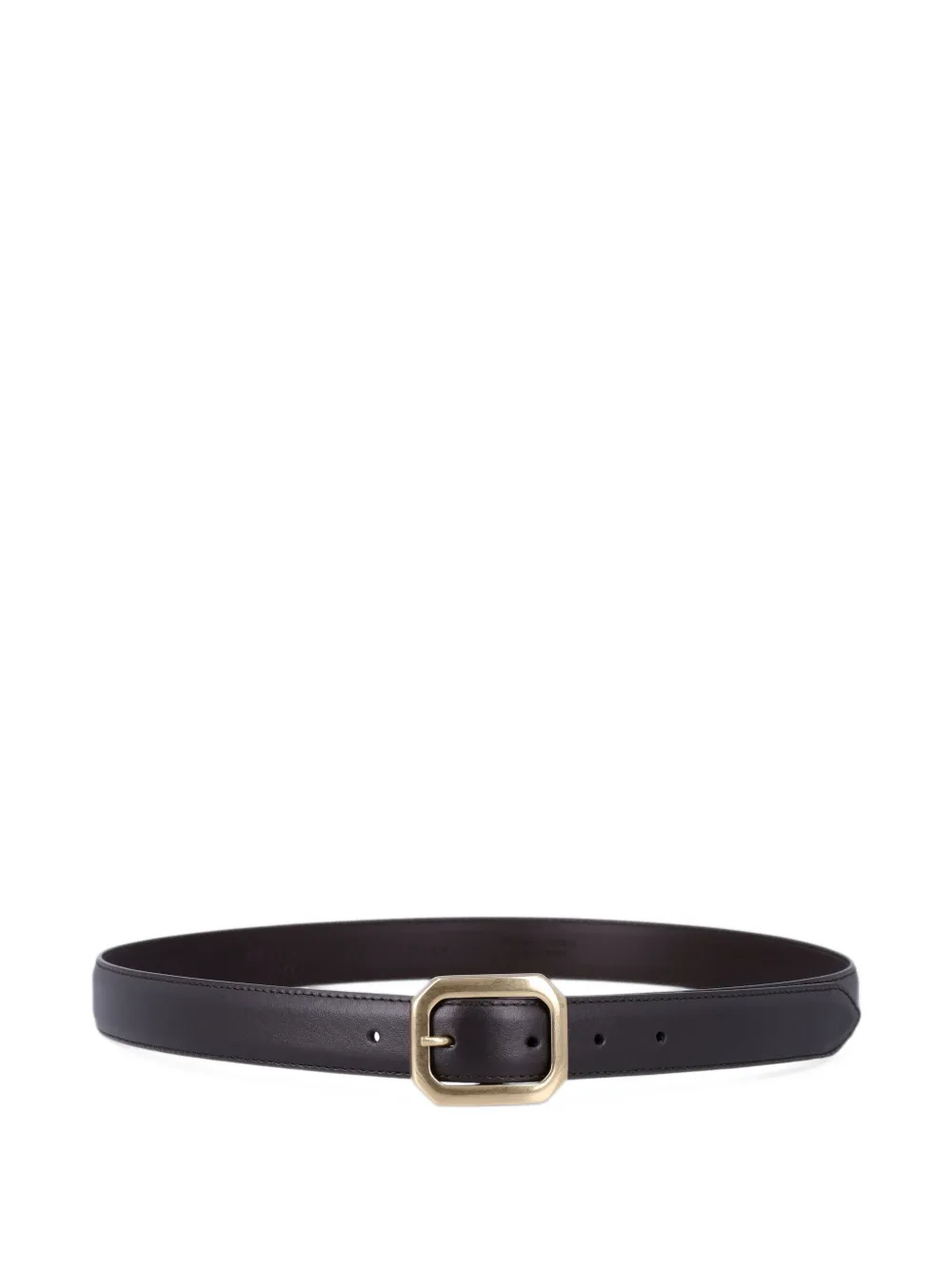 MANCINI 1979 geometric-buckle leather belt - Braun