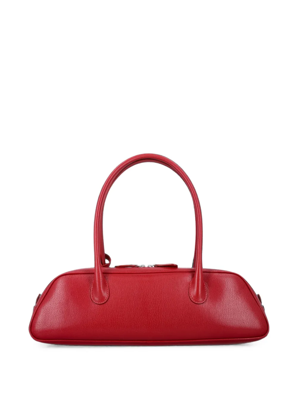 Magda Butrym Brigitte trapeze leren shopper met roosdetail Rood