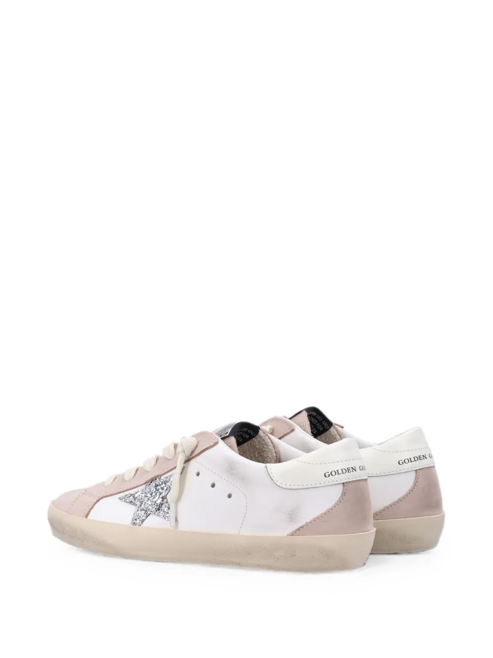 Golden Goose Kids Super-Star glitter-star sneakers Beige