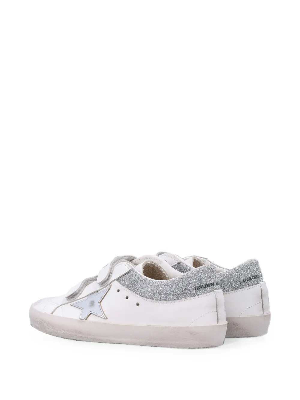 Golden Goose Kids Old School glitter-effect sneakers Wit