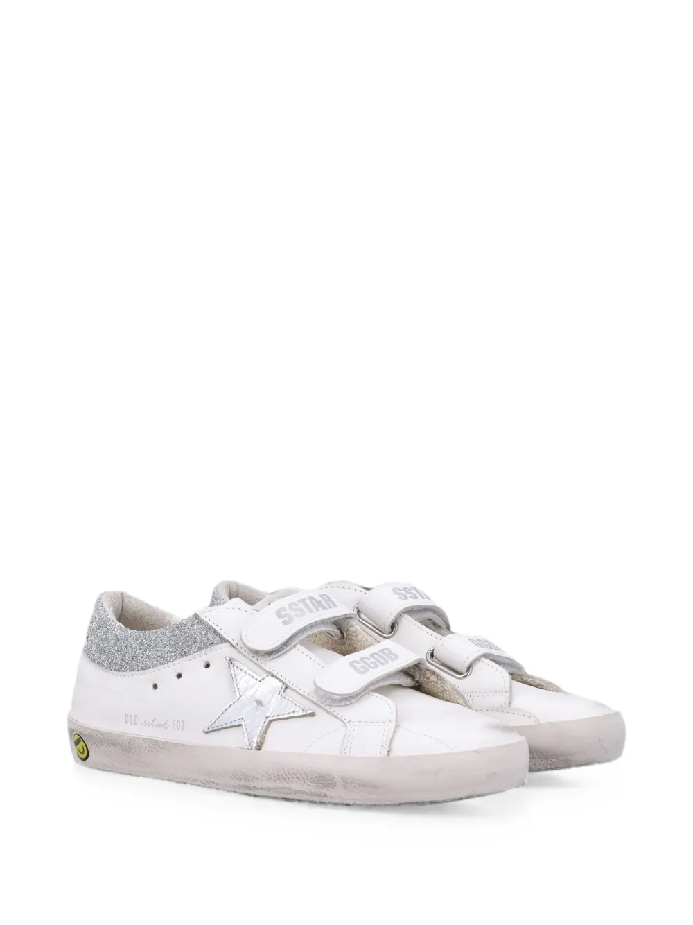 Golden Goose Kids Old School glitter-effect sneakers Wit