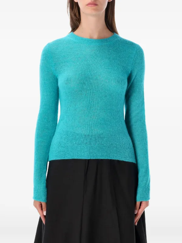 Studio Nicholson Eyla Crew-neck Knit Sweater in Blue