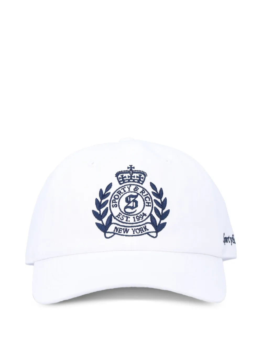 Sporty & Rich logo-embroidered baseball cap - Weiß