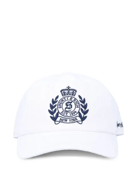 Sporty & Rich logo-embroidered baseball cap