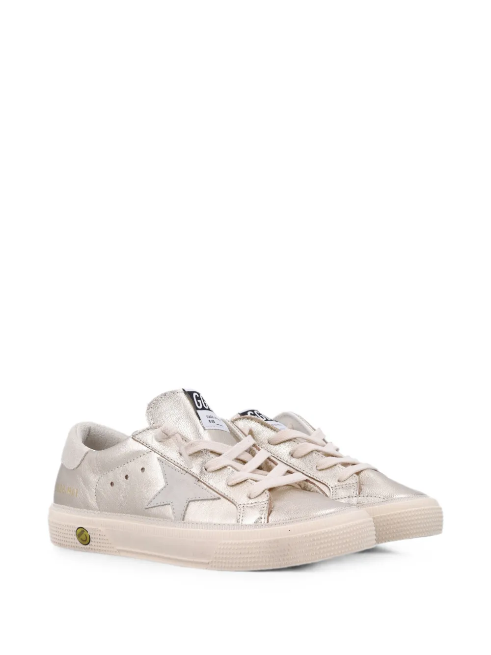 Golden Goose Kids May star-patch sneakers Goud
