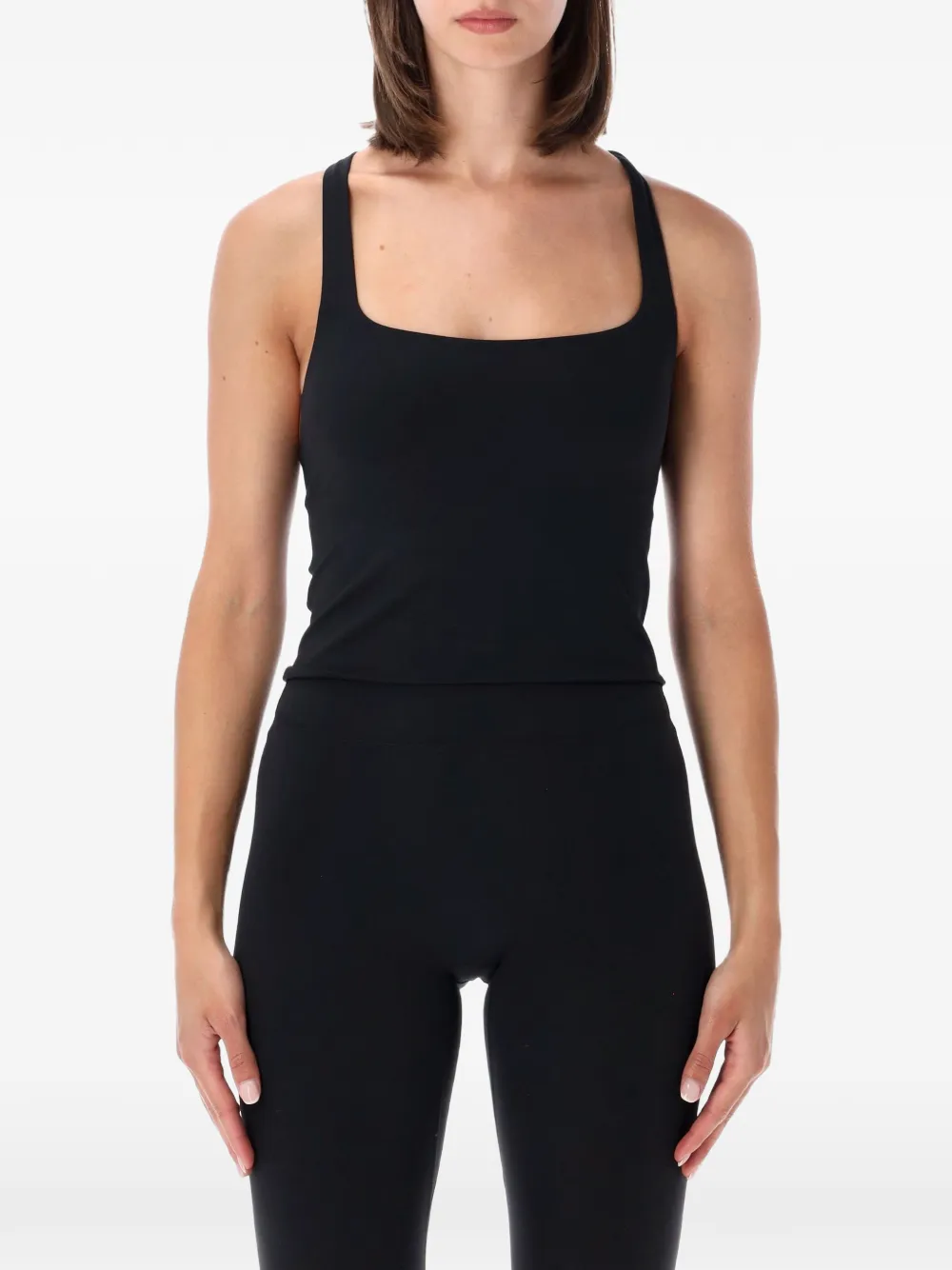 Nike Universa high-waisted full-length leggings with no front seam Zwart