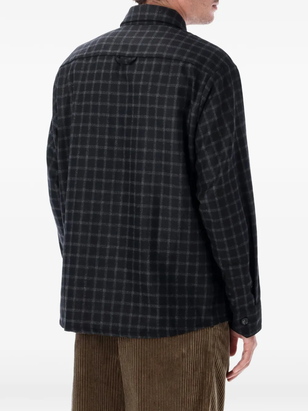 A.P.C. Geruit overhemd Zwart
