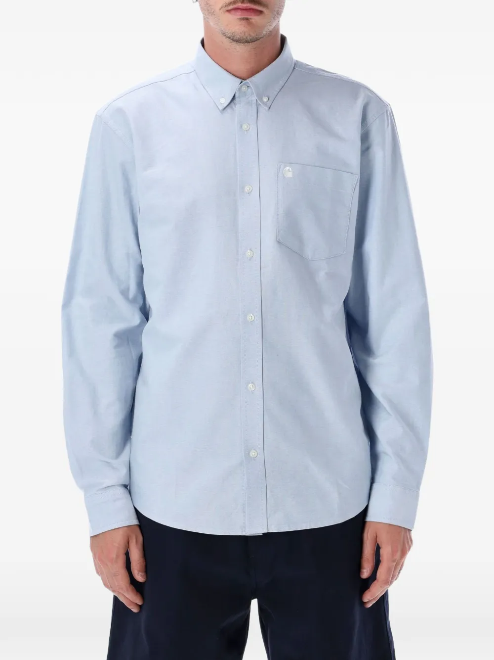 Carhartt WIP logo-embroidered button-down shirt - Blau