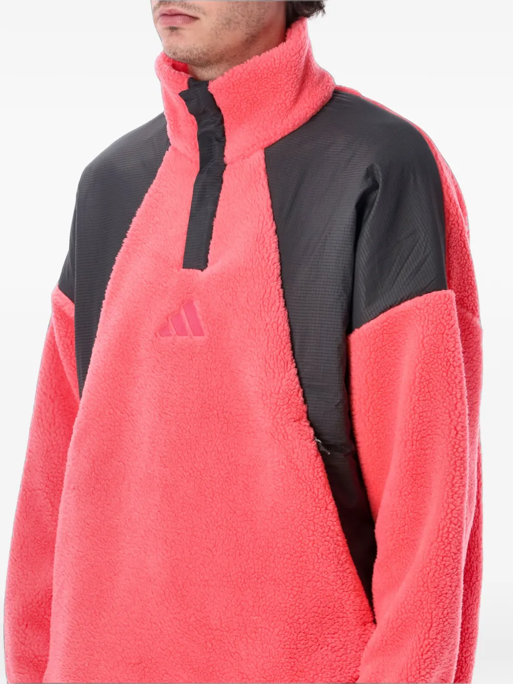 adidas Terrex Xploric sweater met fleecetextuur en vlakken Roze