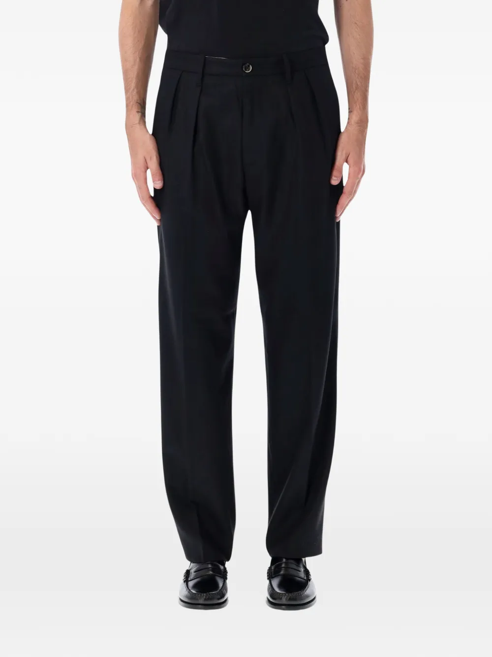 Nine In The Morning Kai pleated chinos - Nero