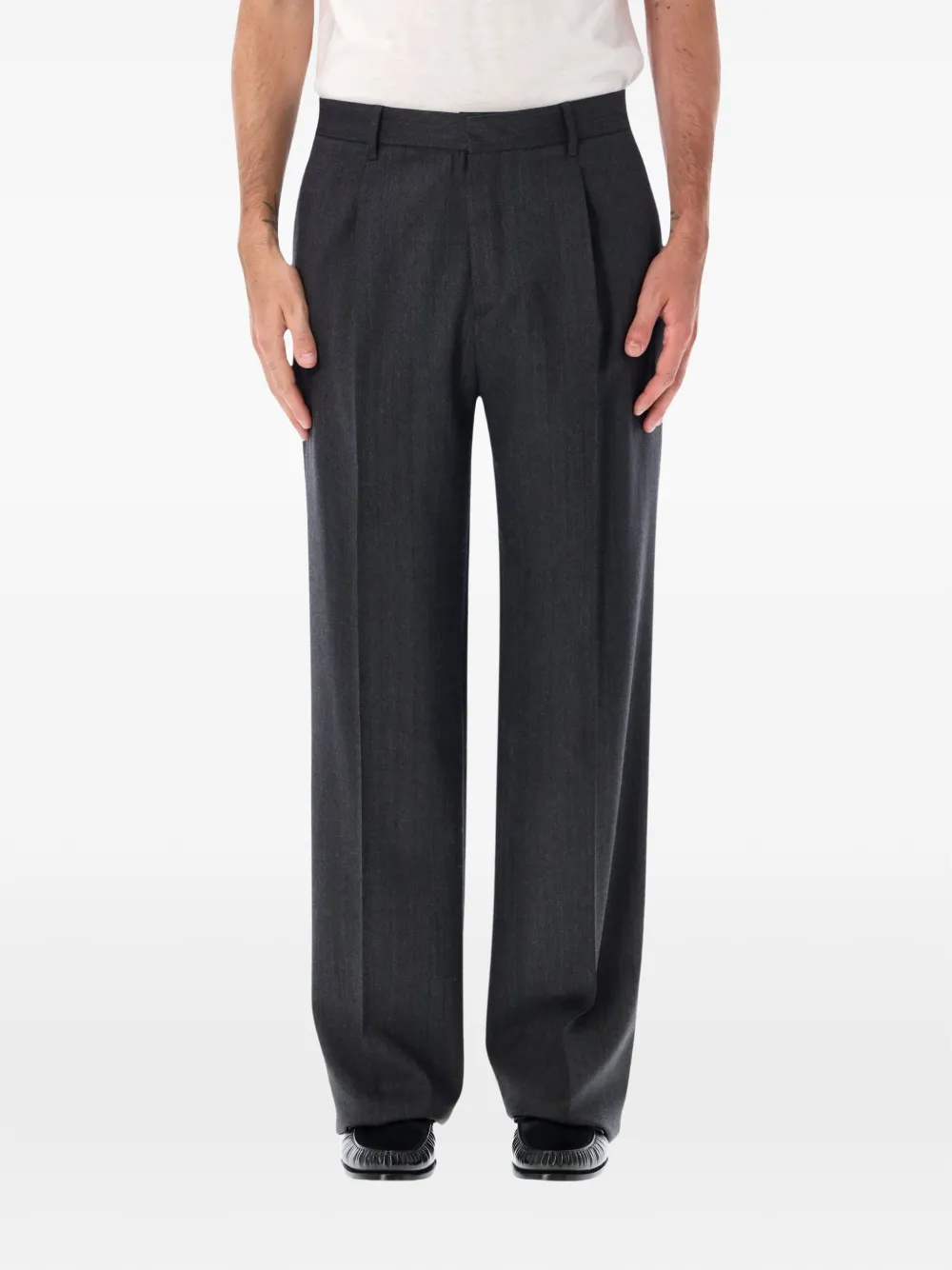 Lardini Hose mit Bügelfalten - Grau