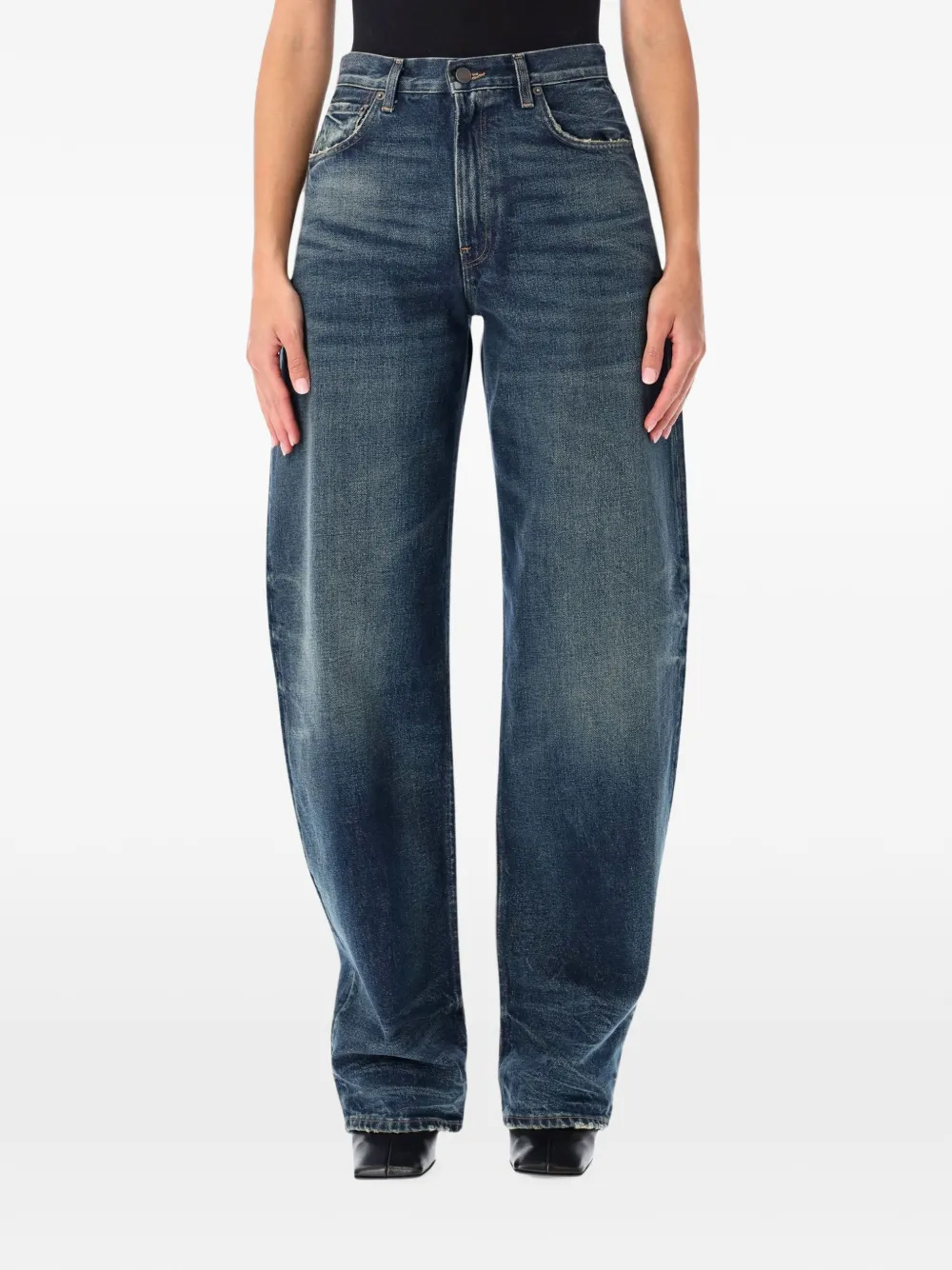Haikure Bibi faded whiskered tapered jeans