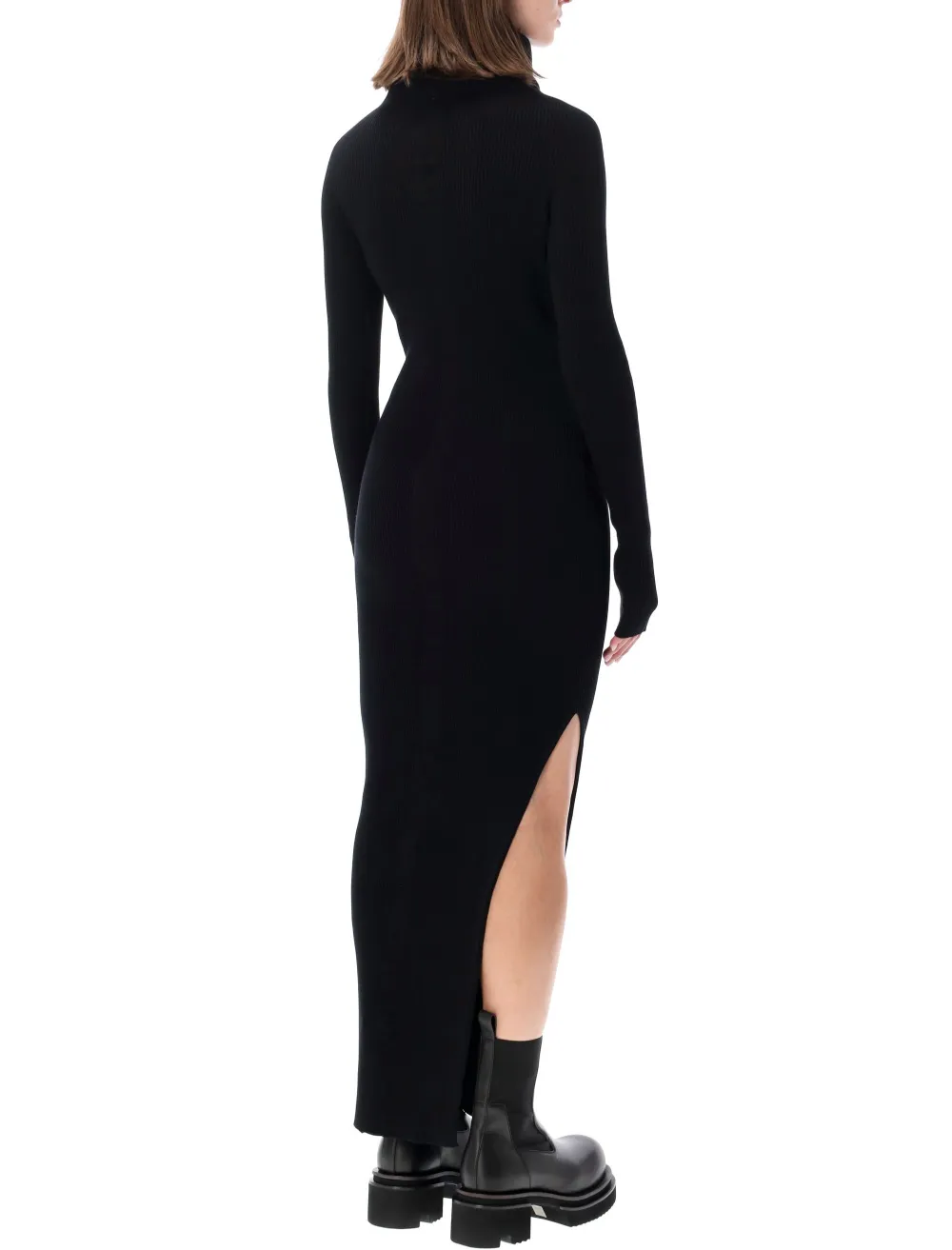 Rick Owens Ribgebreide jurk Zwart