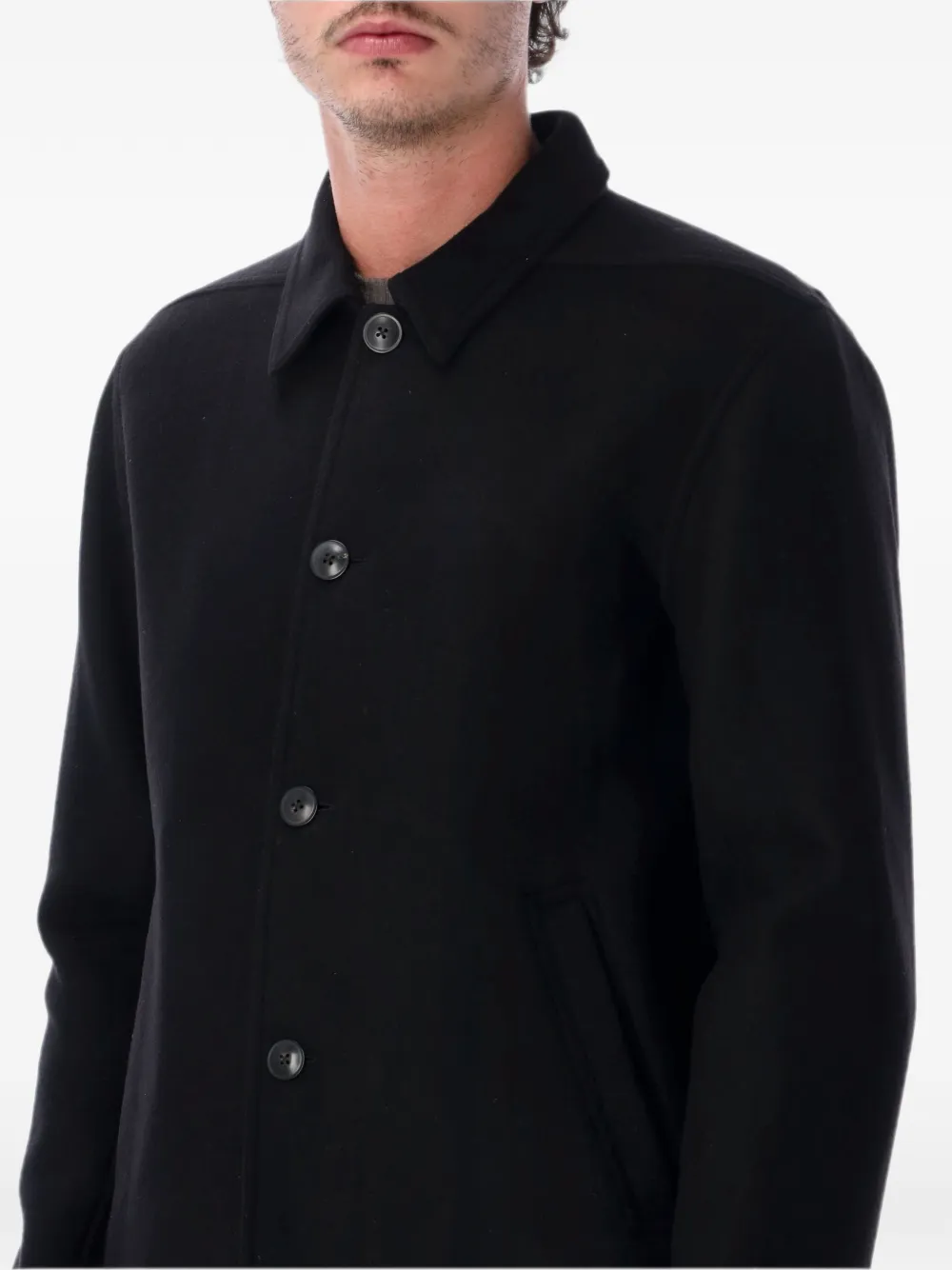 Rick Owens Brad jack met knopen Zwart