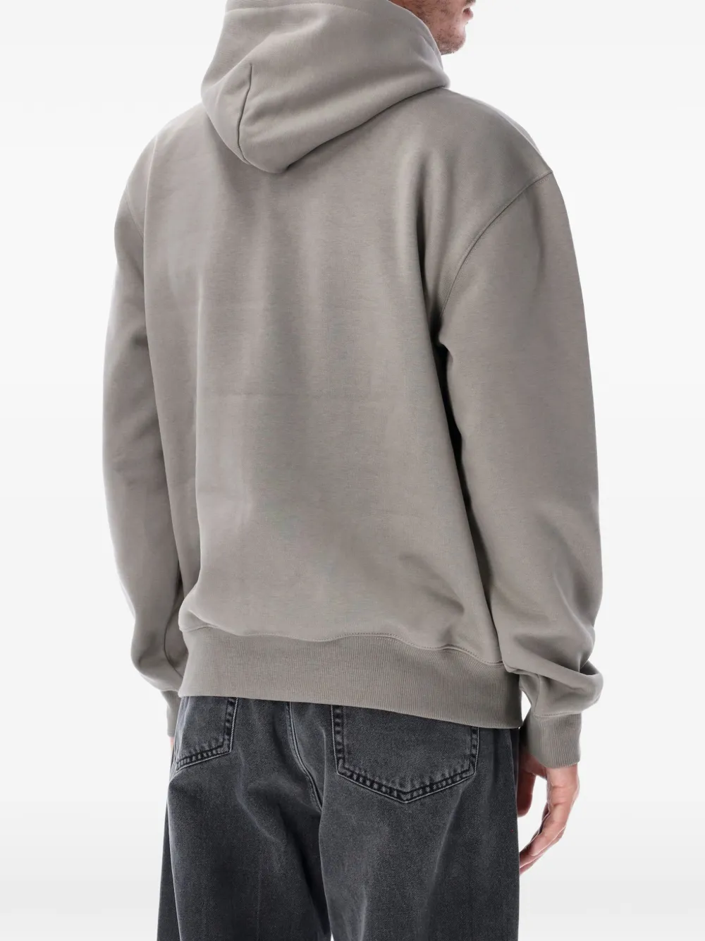 Carhartt WIP logo-embroidered drawstring hoodie Grijs