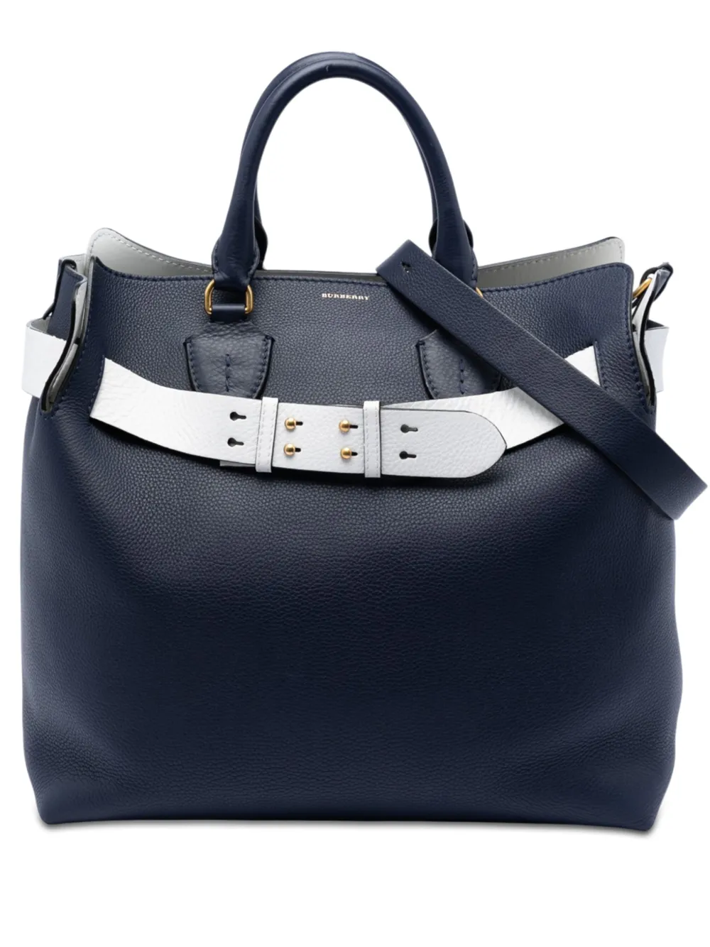 Burberry Pre-Owned 2000-2017 Large Bicolor Leather Belt Bag satchel - Blu