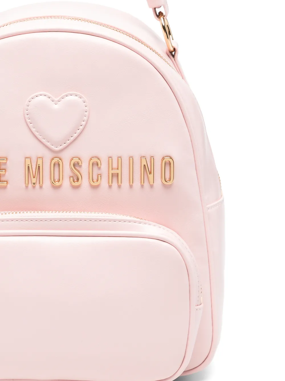 Love Moschino Rugzak met hartpatch en logoplakkaat Roze