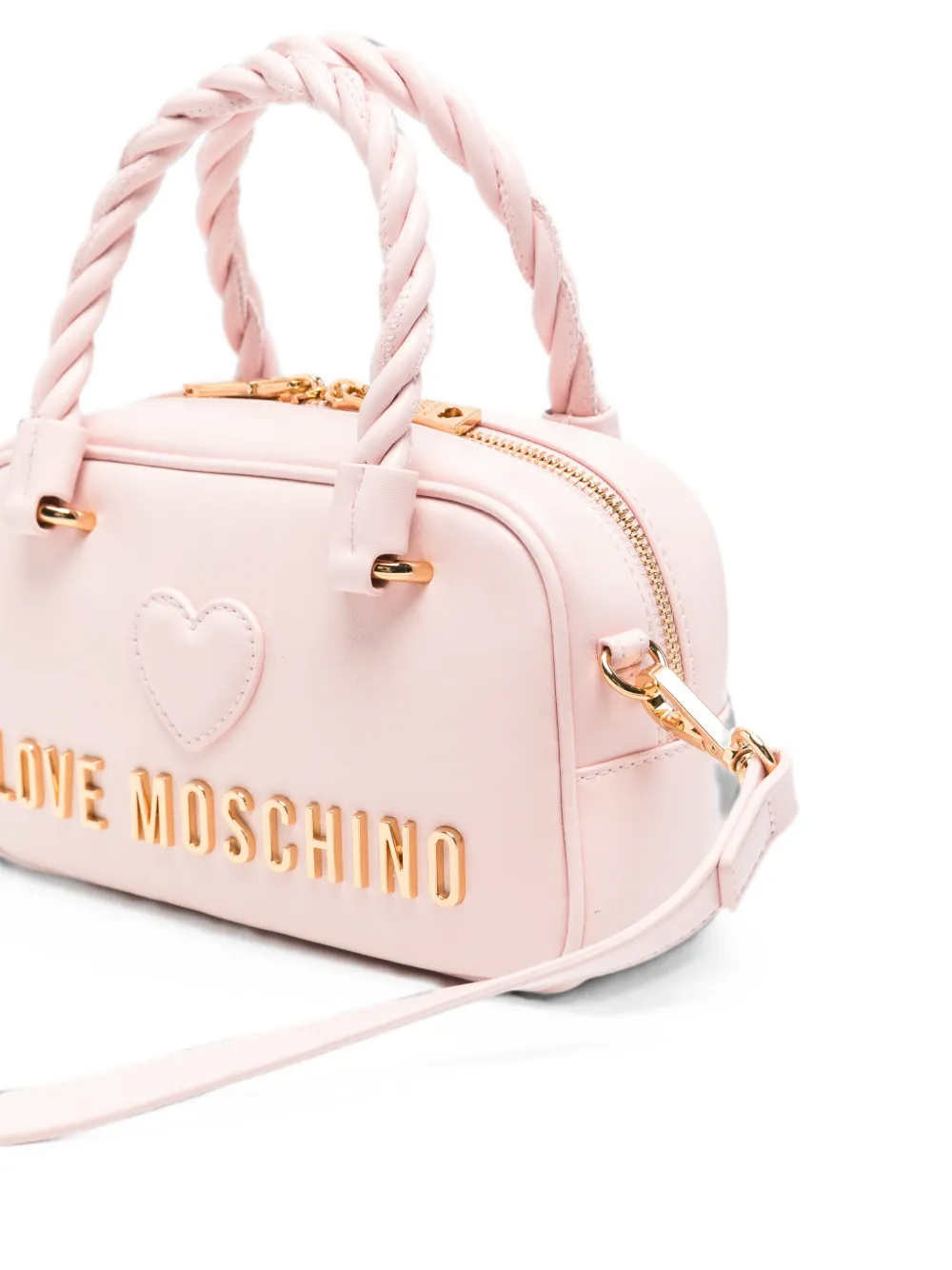 Love Moschino Shopper met hartpatch Roze