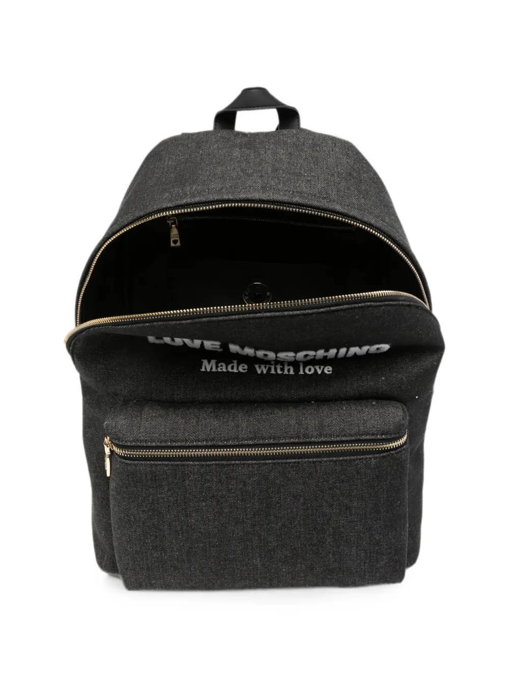 Love Moschino Rugzak met logopatch Zwart