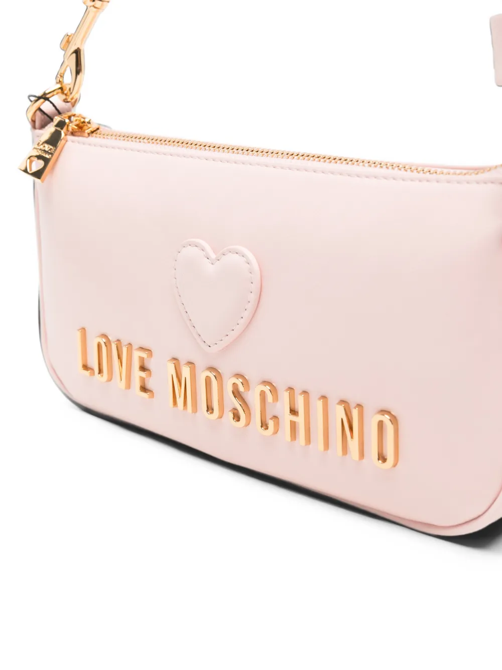 Love Moschino logo-plaque heart-patch tote bag Roze