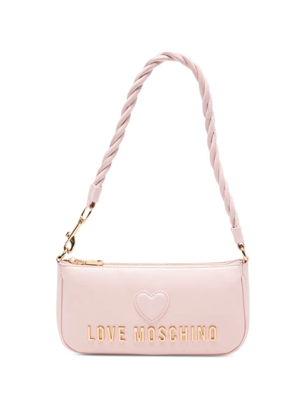 Love Moschino logo-plaque heart-patch tote bag Roze