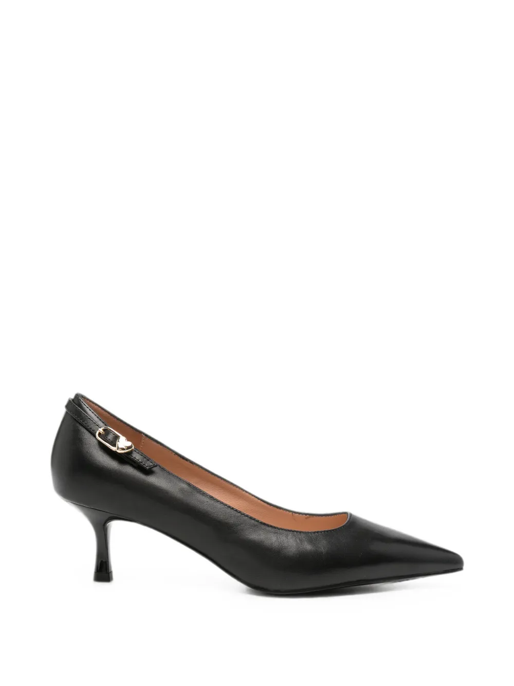 Love Moschino pointed-toe leather pumps Zwart