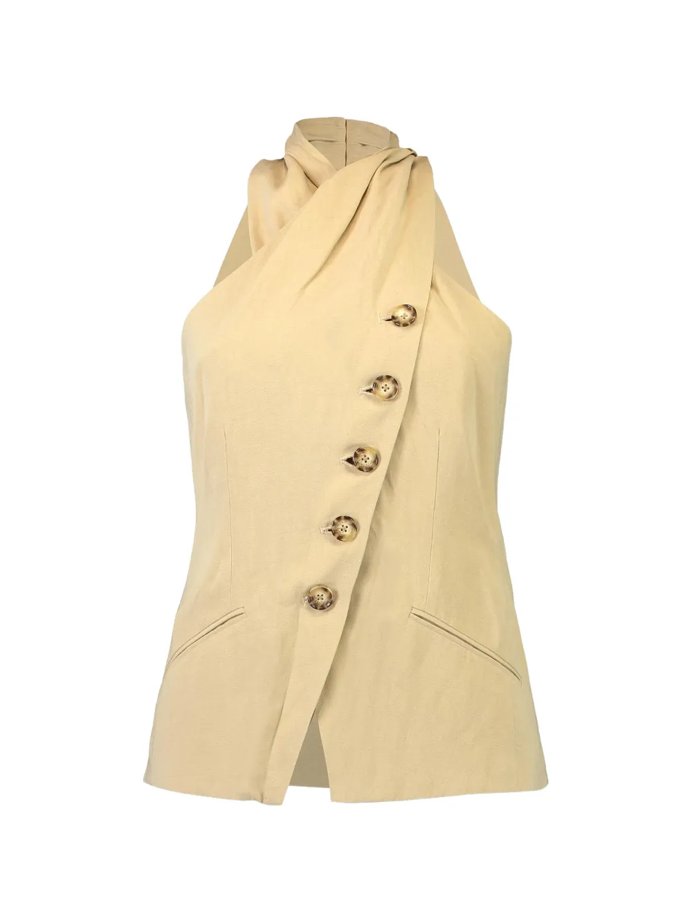 Veronica Beard asymmetric halterneck top - Toni neutri