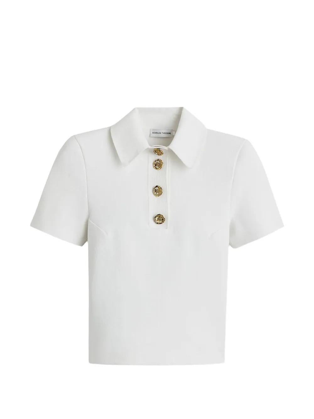 Scanlan Theodore Poppy decorative-button shirt - Weiß