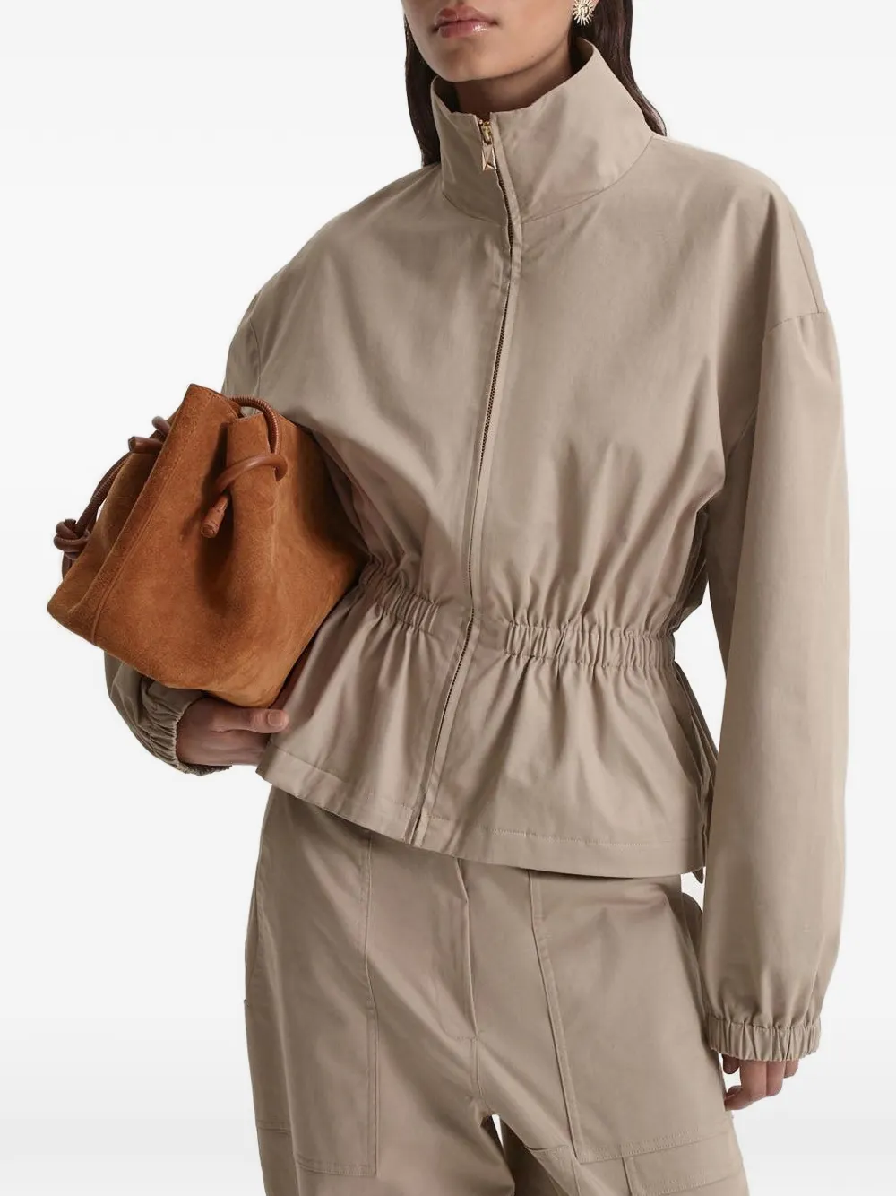 Scanlan Theodore Cargo broek met trekkoord en patchwork Beige