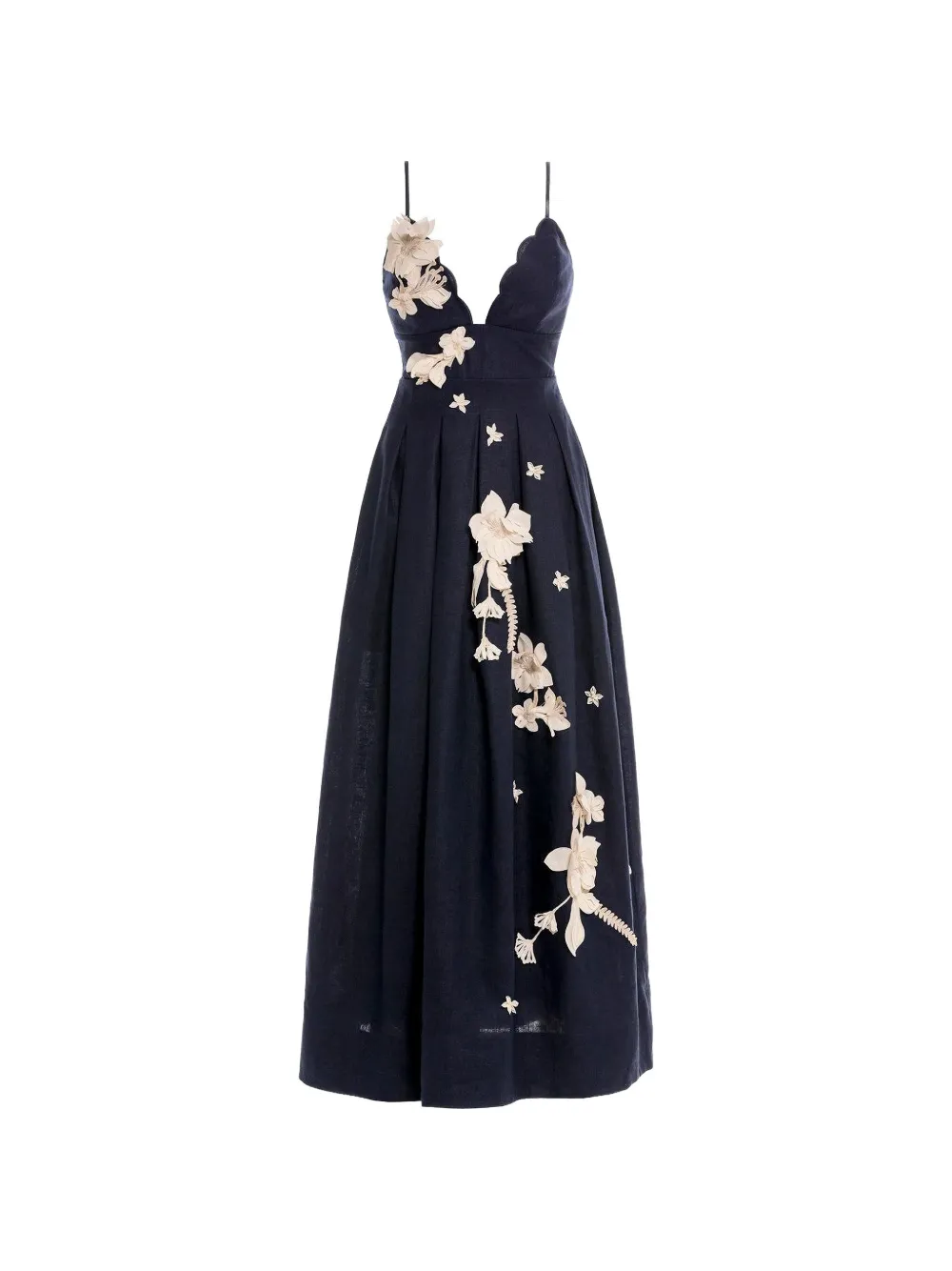 Agua By Agua Bendita Sula floral-appliqué dress - Blue