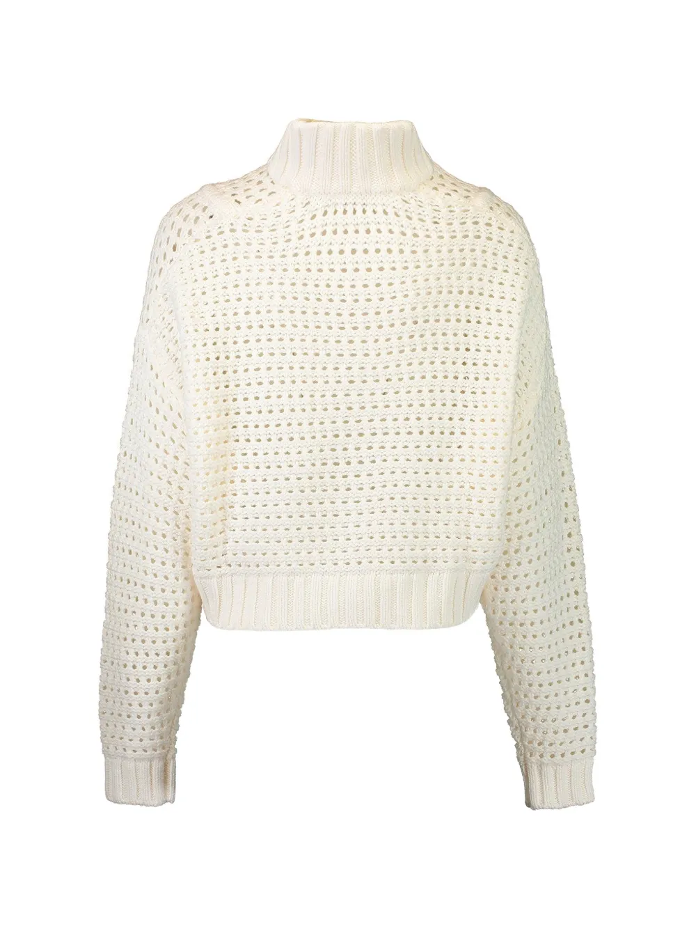  Staud Pull Hampton En Maille Ajourée - Blanc 