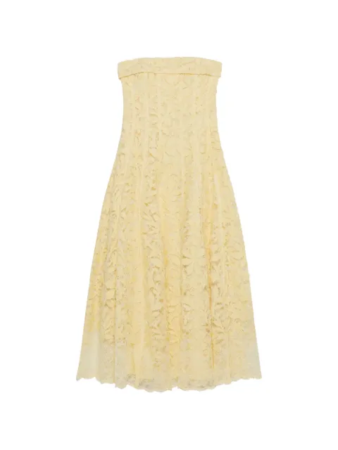 Simkhai Schulterfreies Kleid mit Spitzen-Overlay