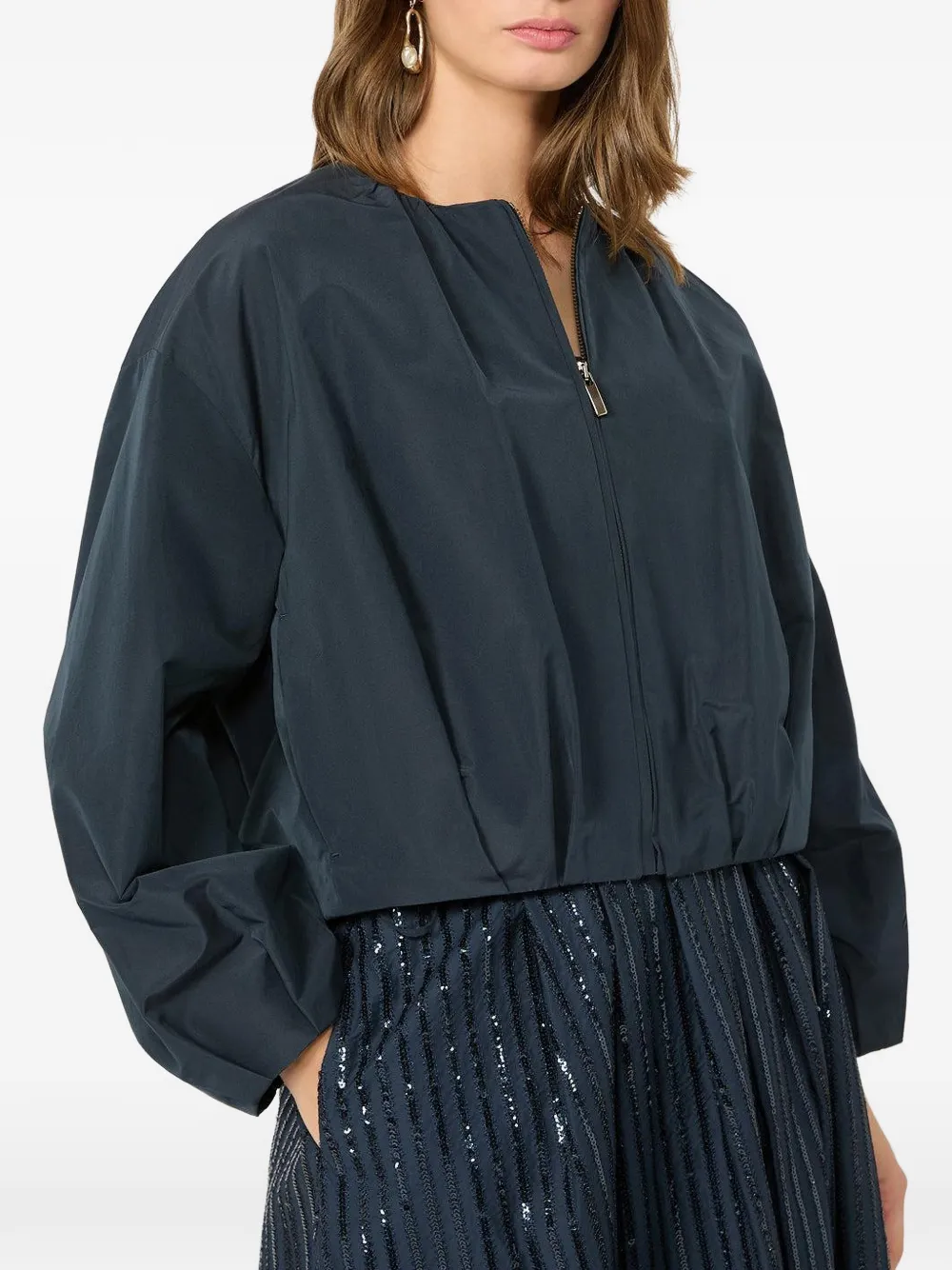 Weekend Max Mara Cropped jack met rits Blauw