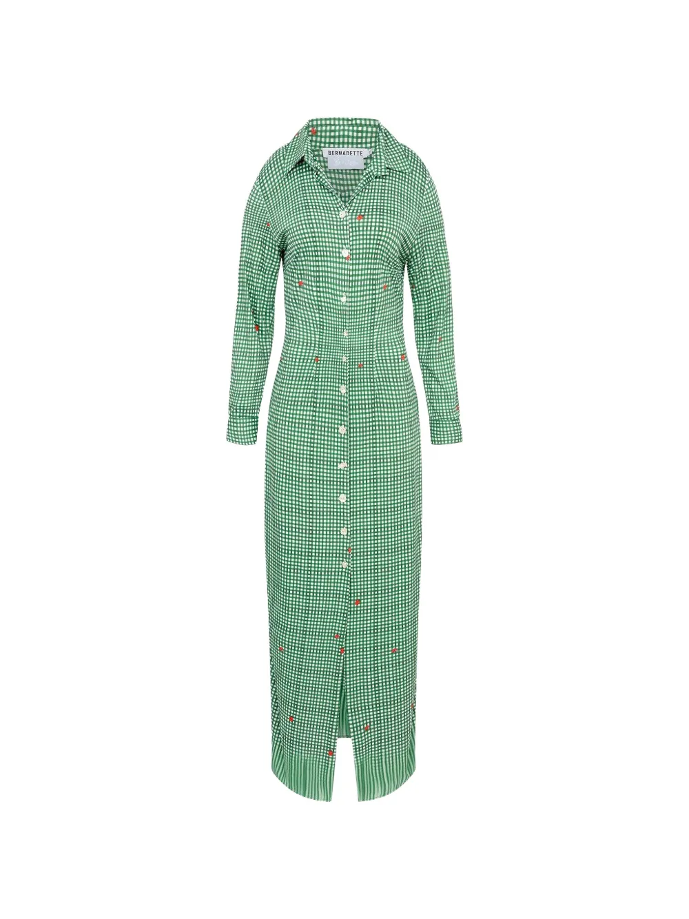 Bernadette Baby gingham-print shirt dress - Green