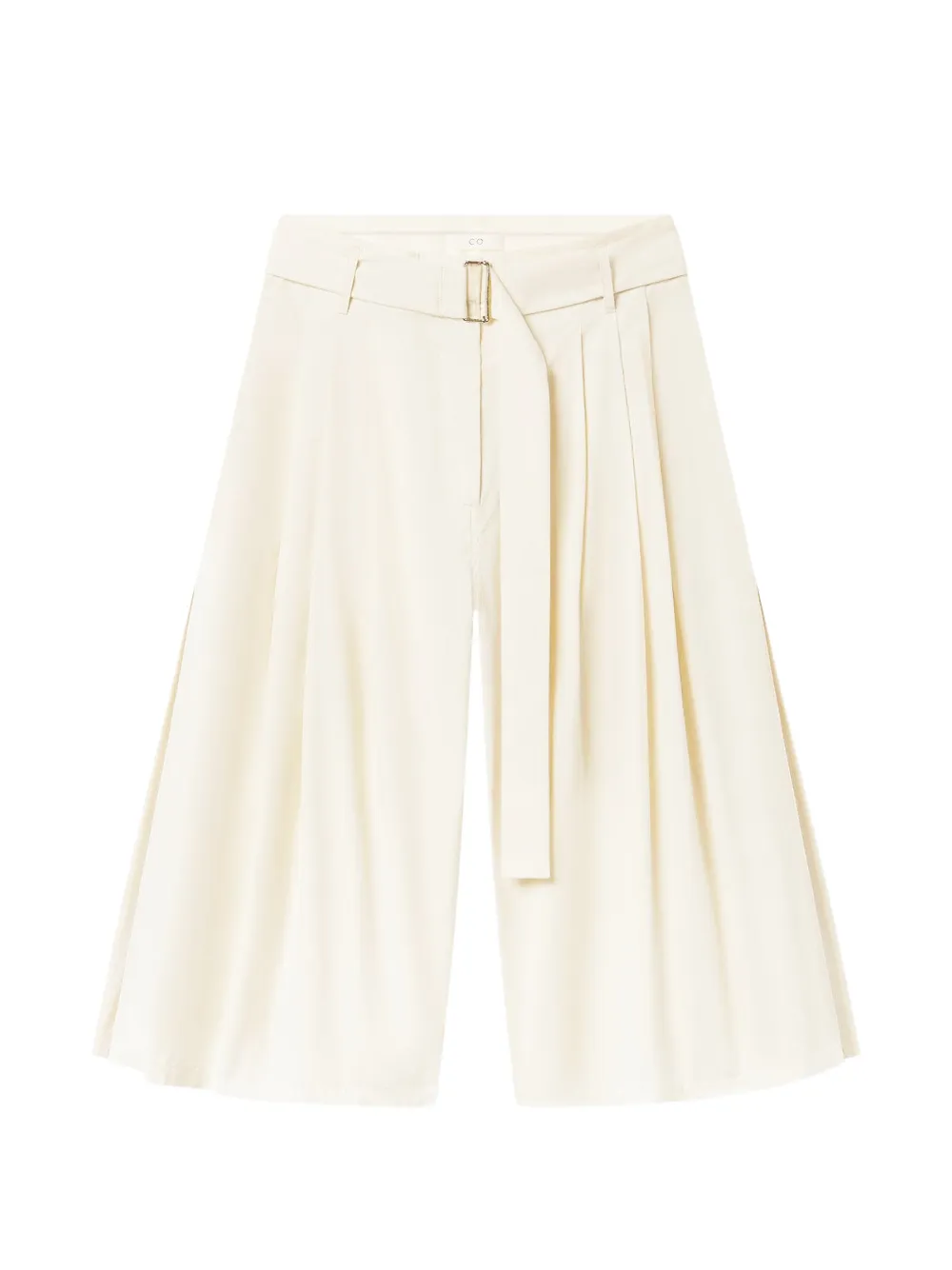 CO COLLECTION belted pleated shorts - Weiß