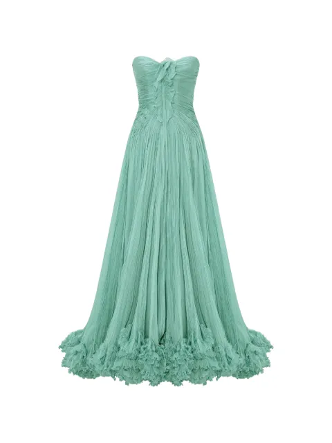 MARMAR HALIM ruffled strapless maxi dress