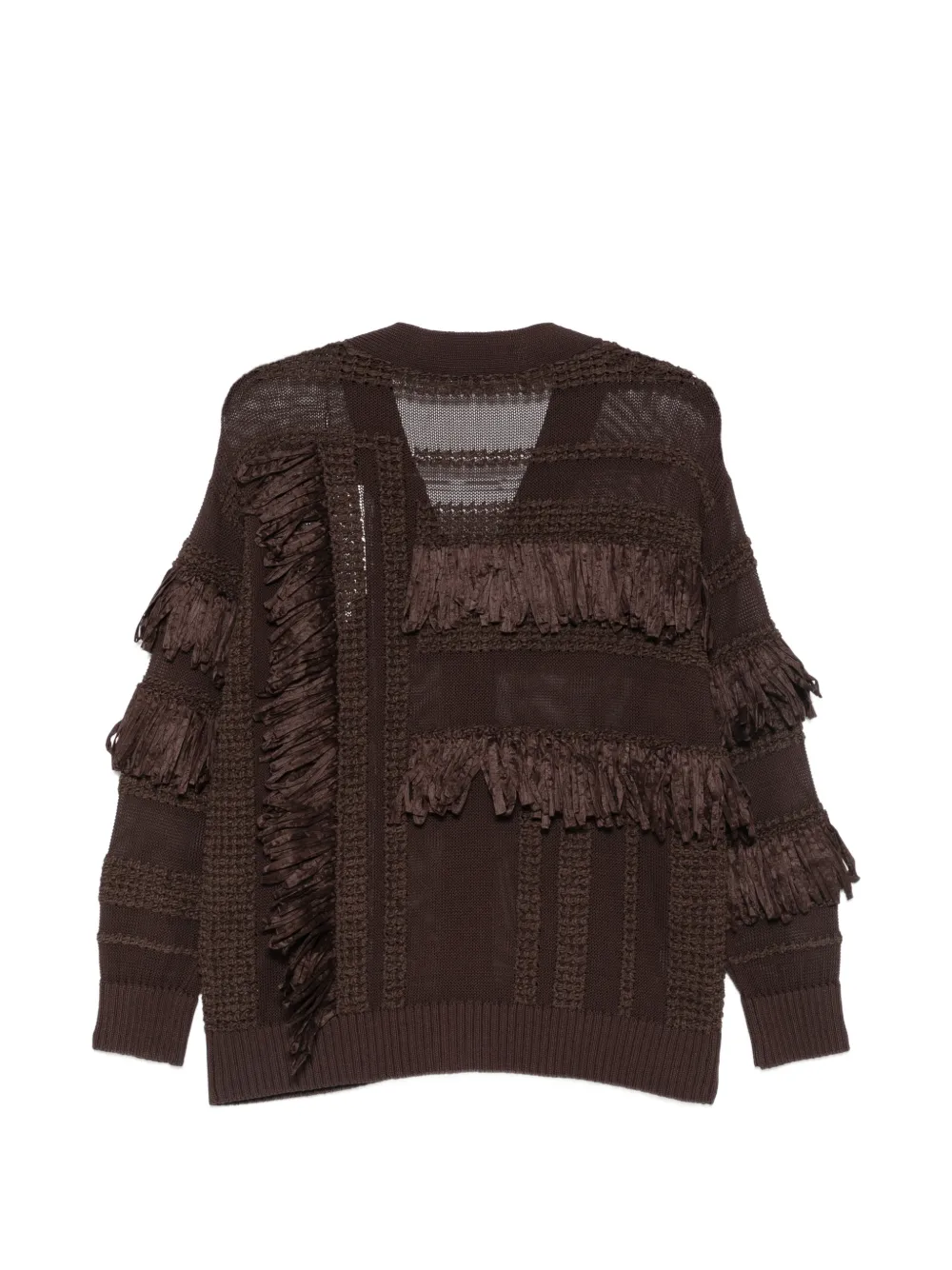  Joseph Cardigan Musa à Franges - Marron 