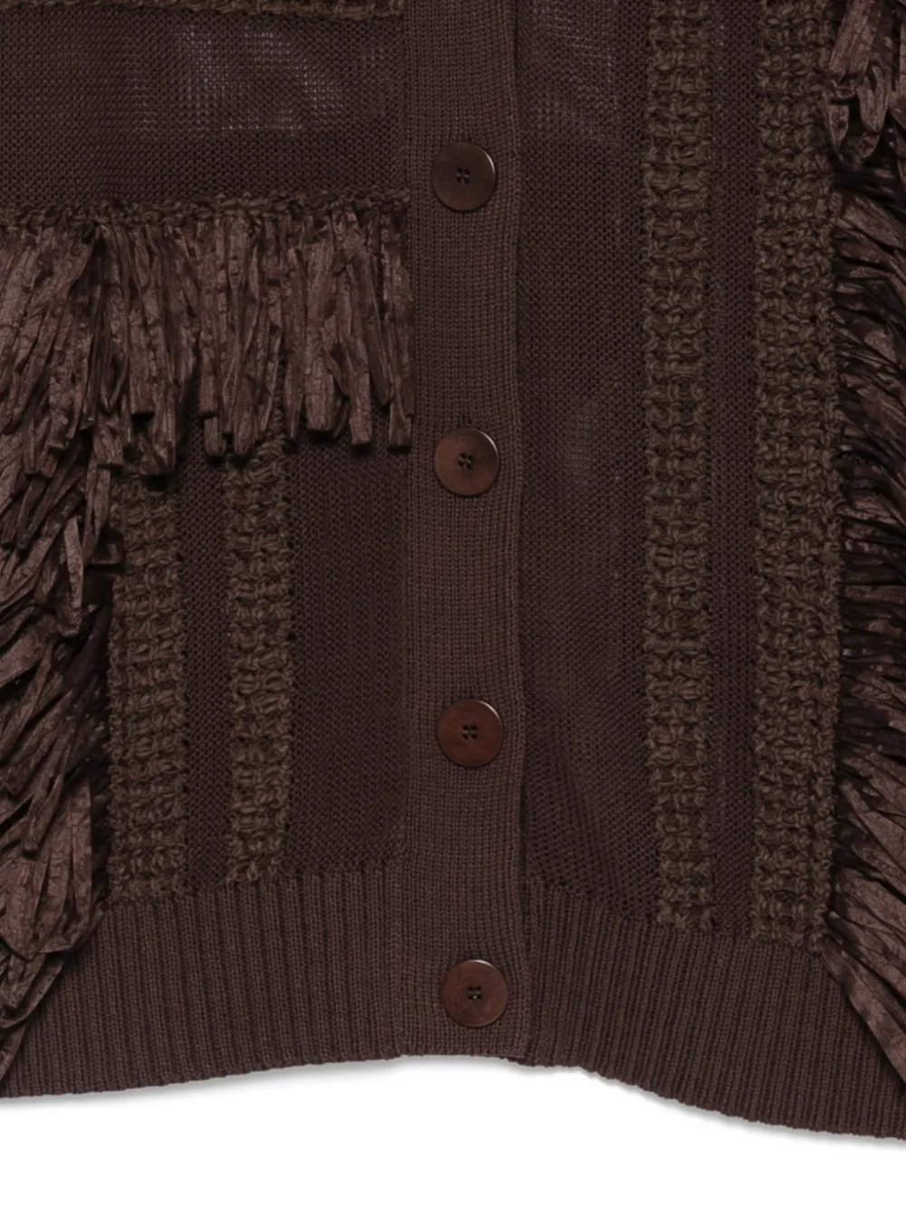  Joseph Cardigan Musa à Franges - Marron 