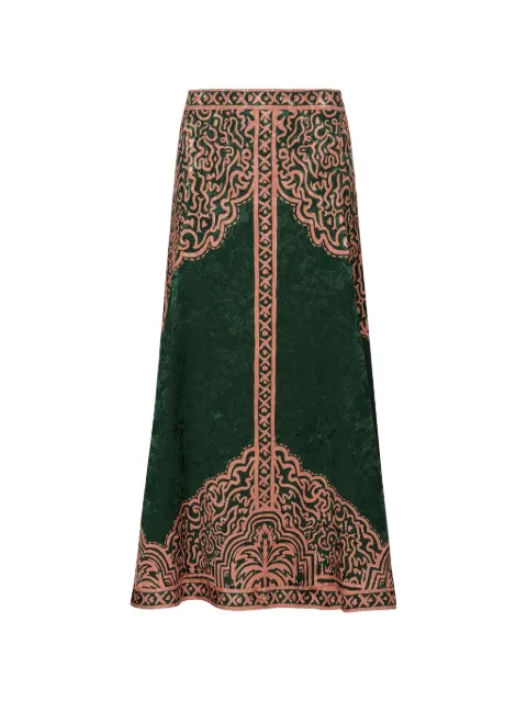 Johanna Ortiz Encanto De Isla jacquard-pattern skirt