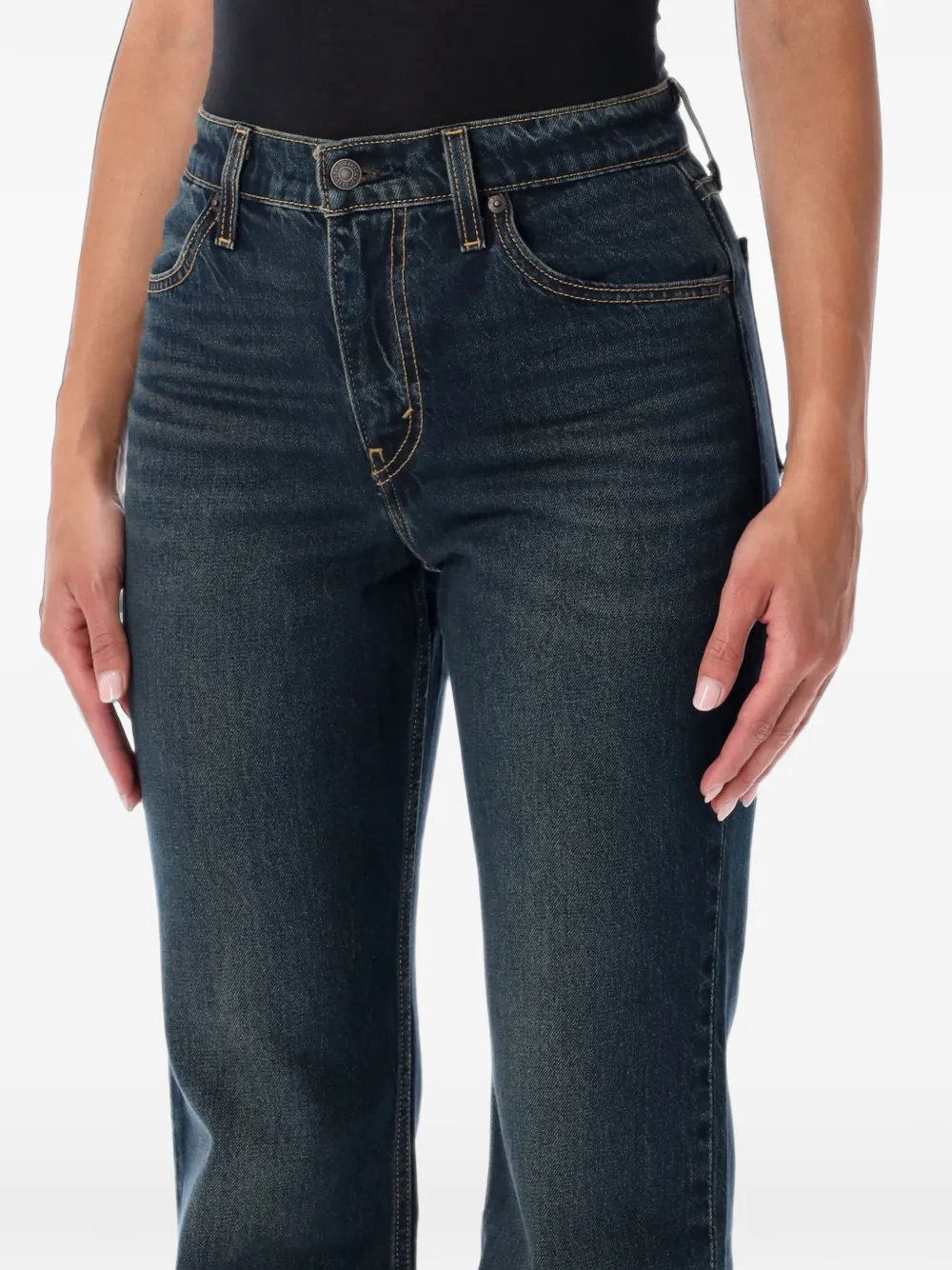 Levi's high-waisted flared jeans Blauw