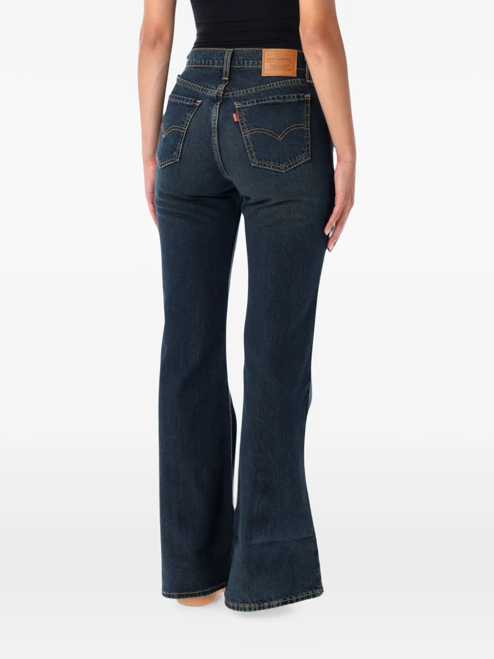 Levi's high-waisted flared jeans Blauw