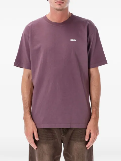 Obey Bold icon face pigment logo-print T-shirt