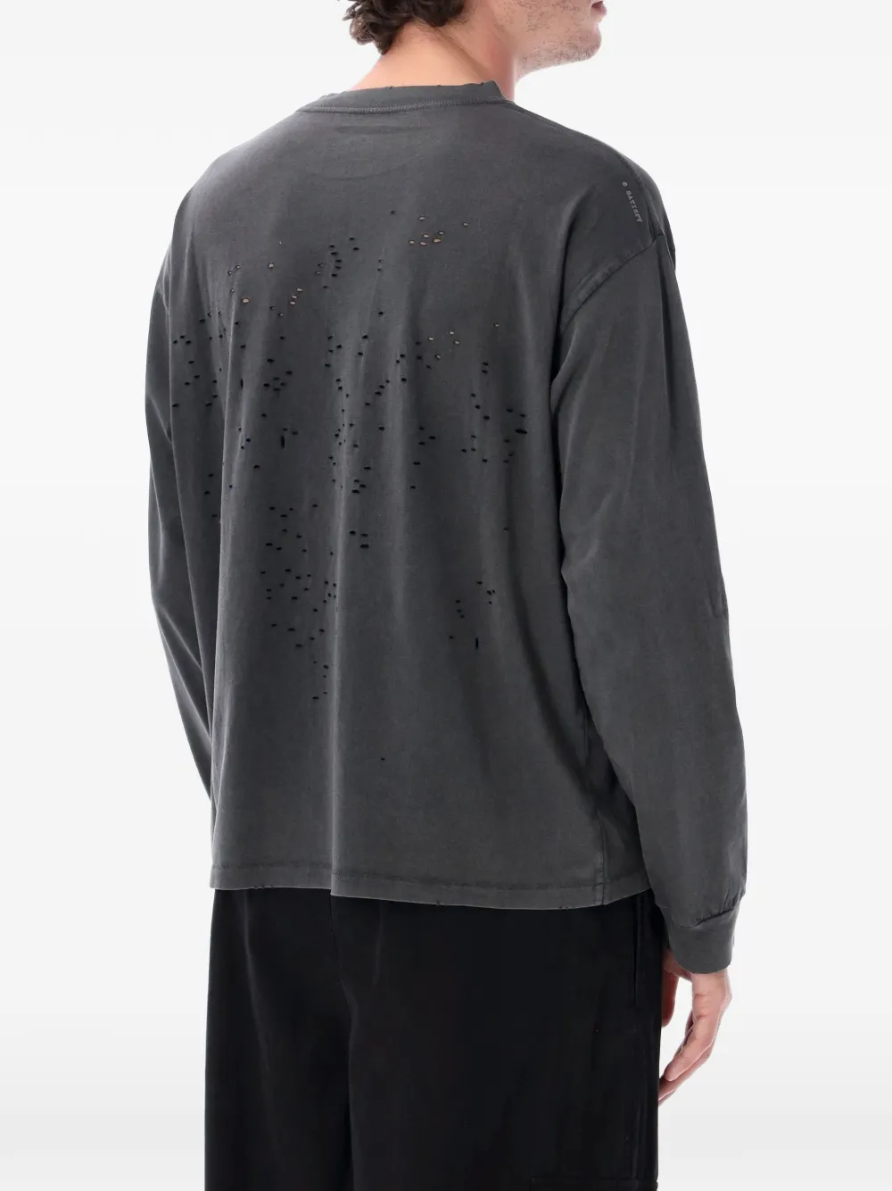 Satisfy MothTech distressed T-shirt Zwart