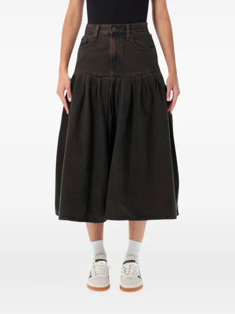 Levi's pleated denim midi skirt