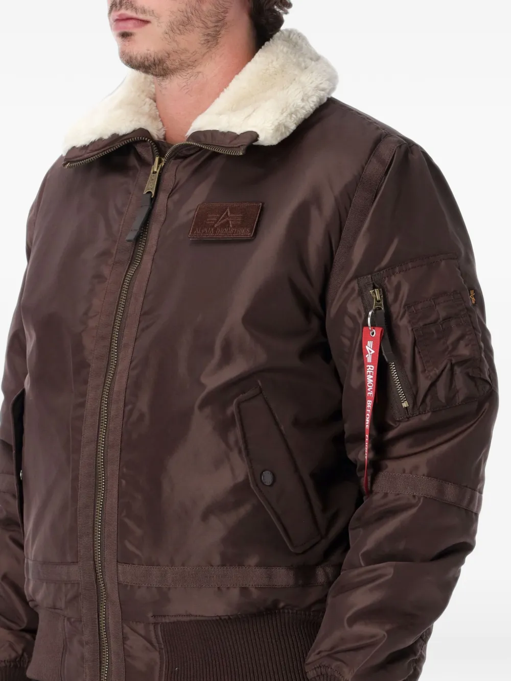 Alpha Industries B-15 III TT faux-shearling collar bomber jacket Bruin