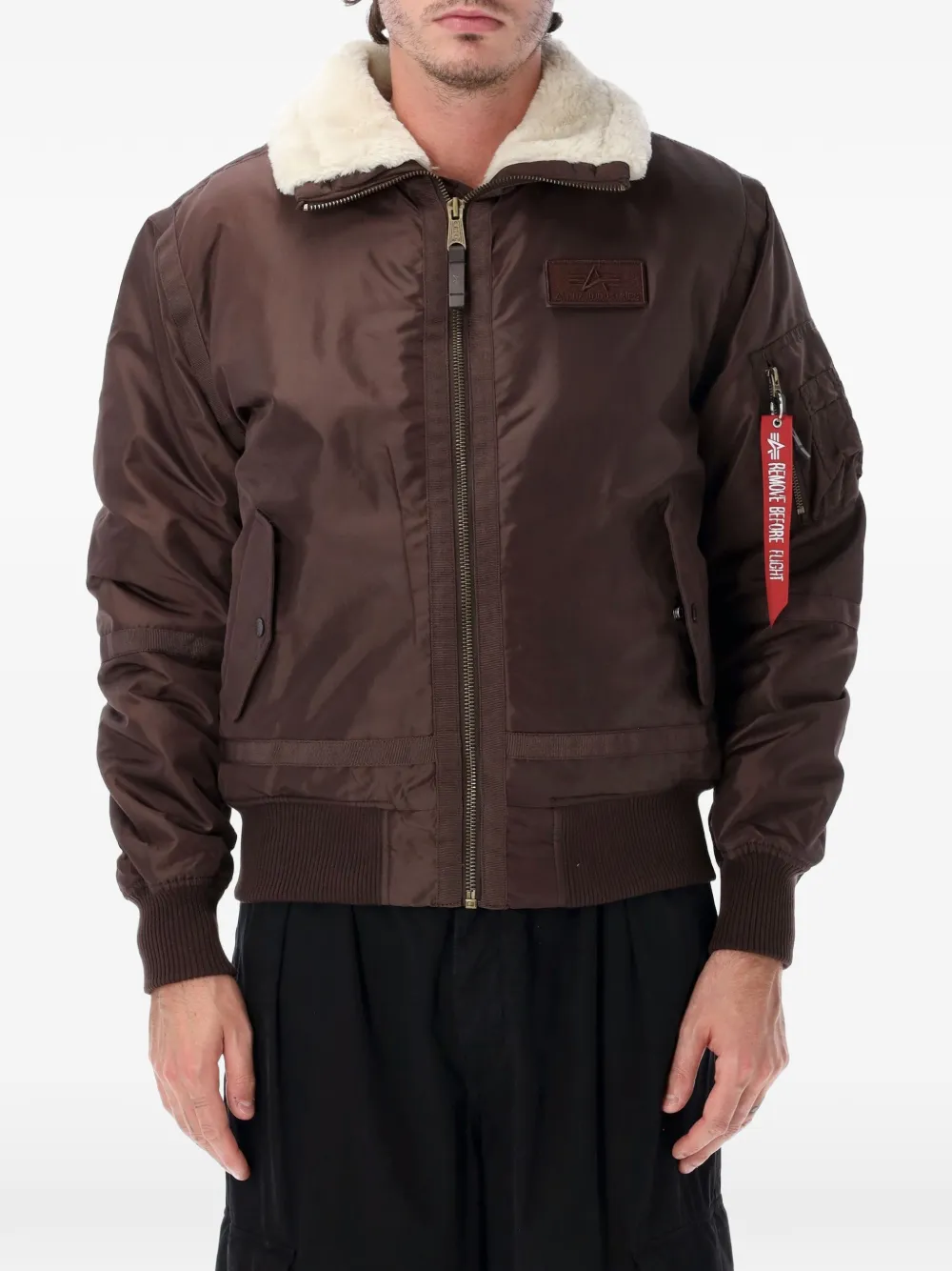 Alpha Industries B-15 III TT faux-shearling collar bomber jacket Bruin